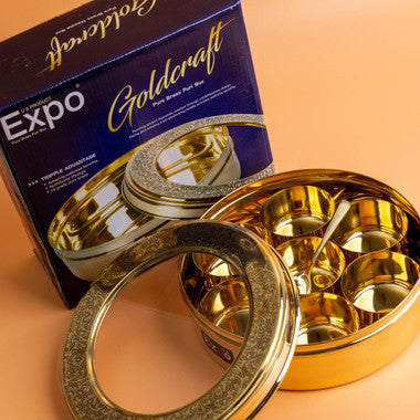 Goldcraft Brass Masala Container