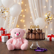 Mississippi Cake & Pink Teddy Celebration Combo