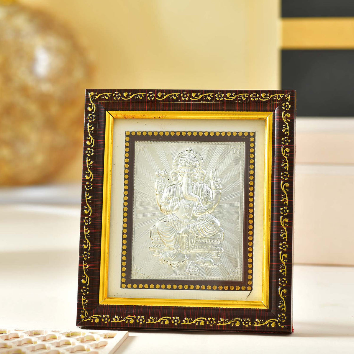 999 Silver Ganesha Art Frame
