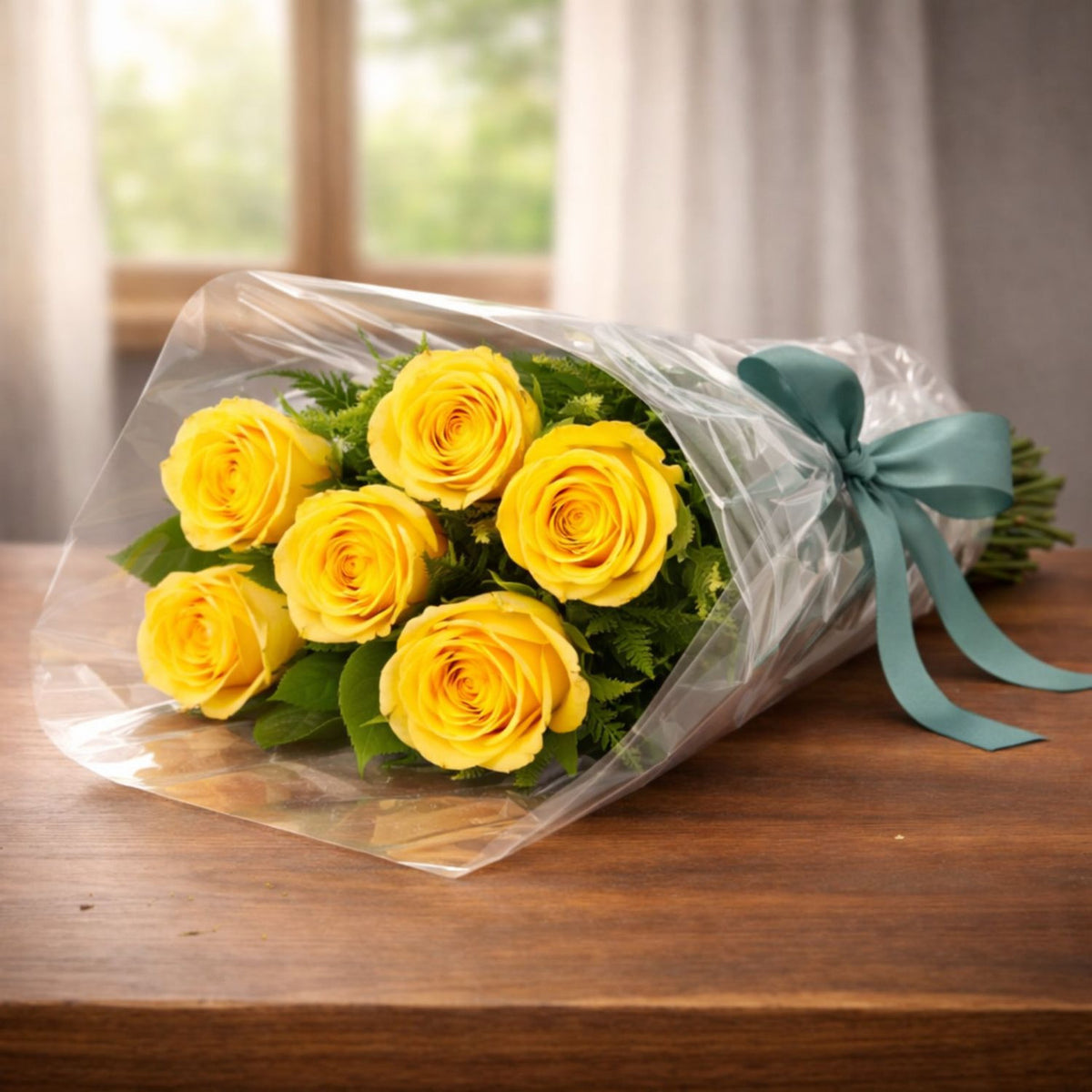 Sunny Yellow Rose Bouquet