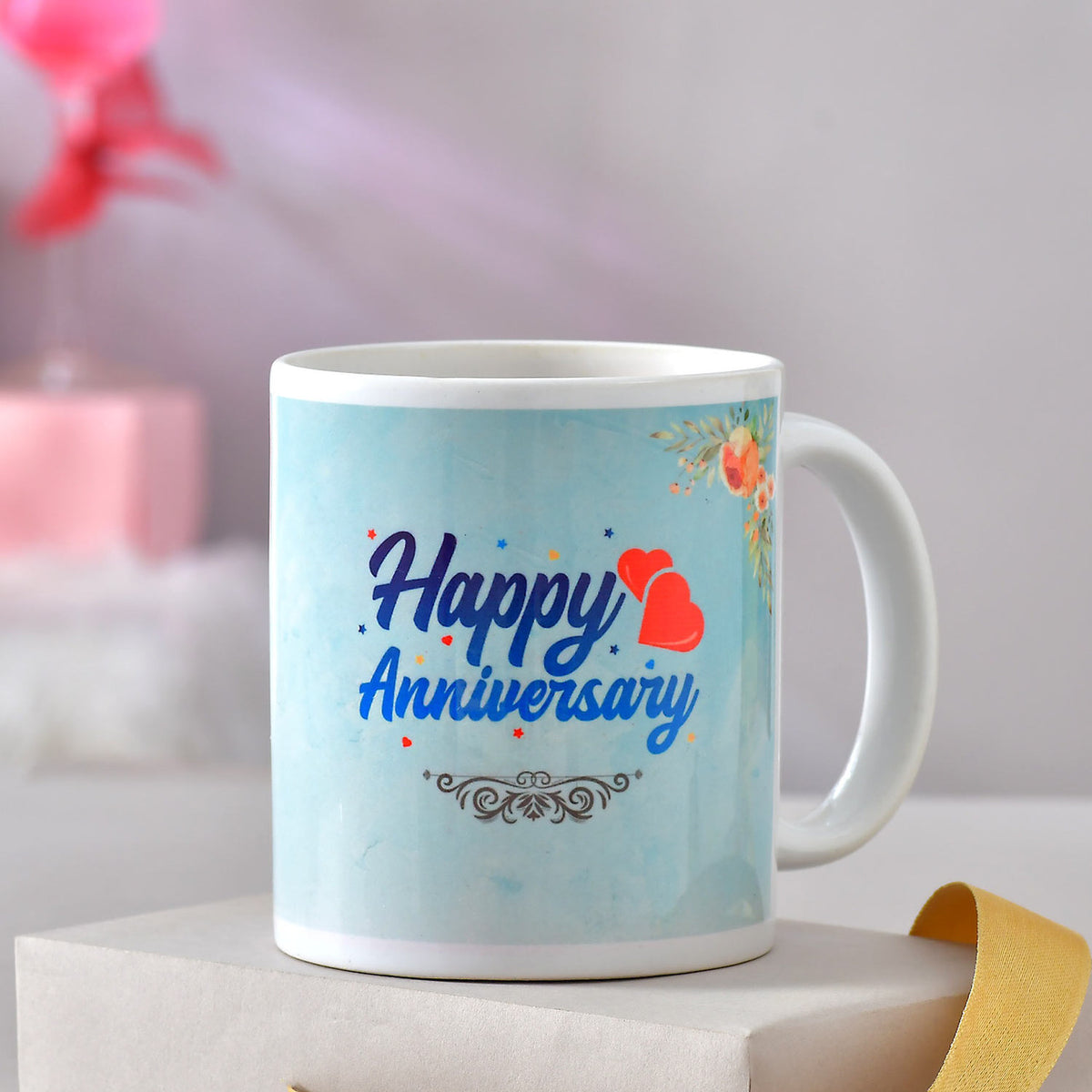 Happy Anniversary Custom Photo Mug