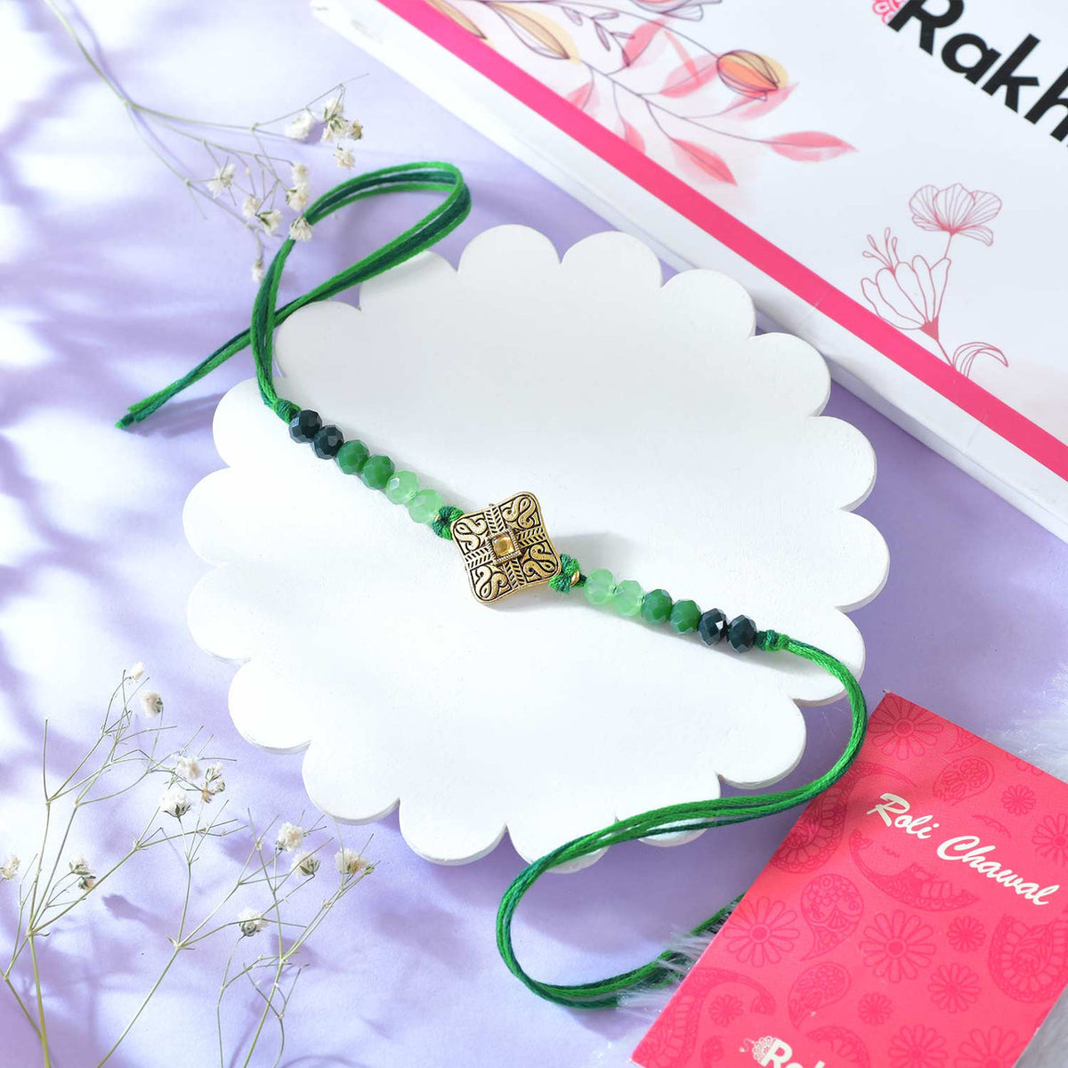 Alluring Rakhi With Assorted Dryfruit Nuts