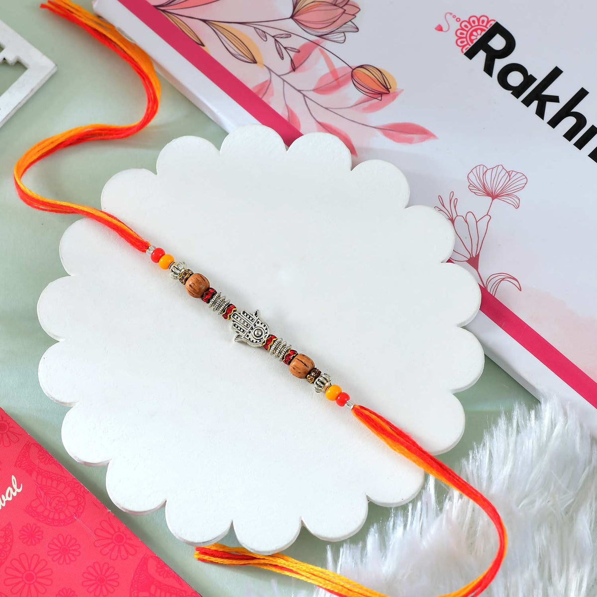 Hamsa Rakhi With Ferrero Rocher