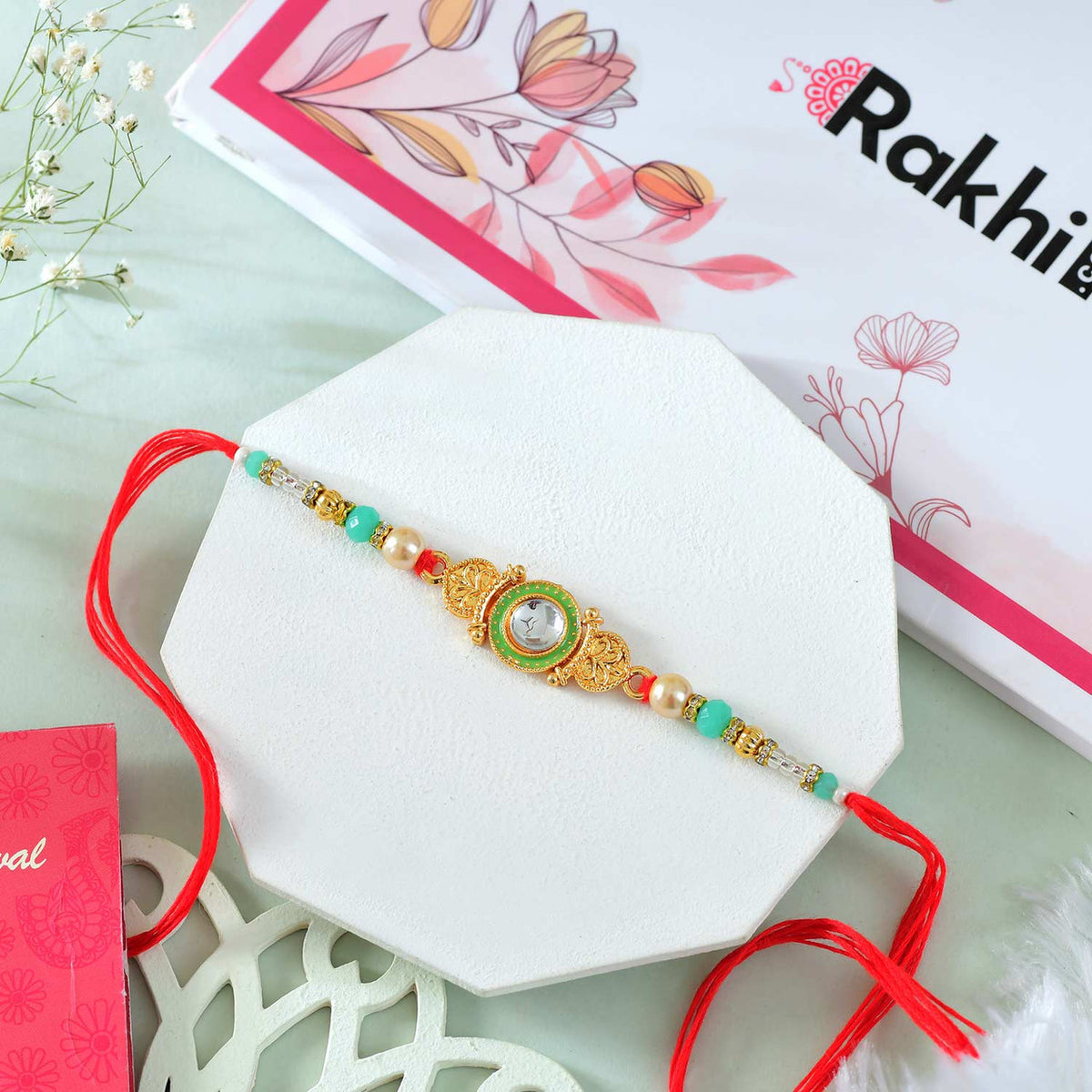 Traditional Kundan Rakhi