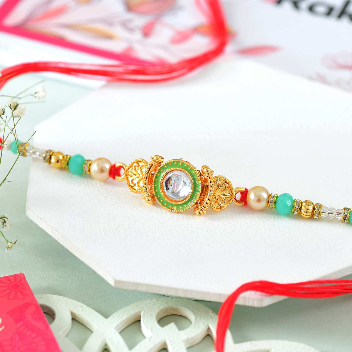 Traditional Kundan Rakhi