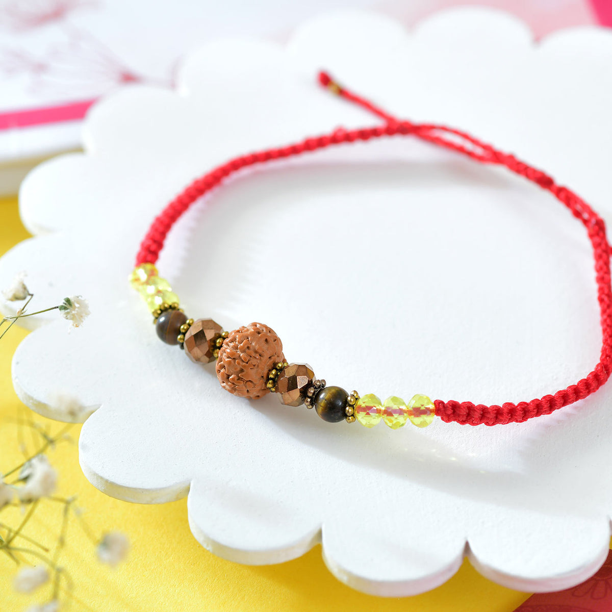 Set of 2 Premium Rudraksha Bhai Rakhi