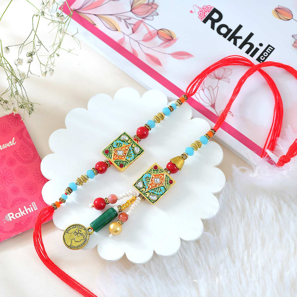 Exquisite Bhaiya Bhabhi Rakhi Set