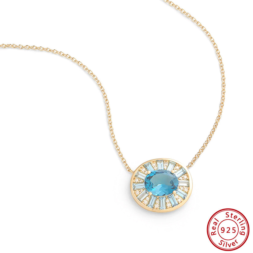 Graceful 18K Gold Plated 925 Sterling Silver Pendant Chain