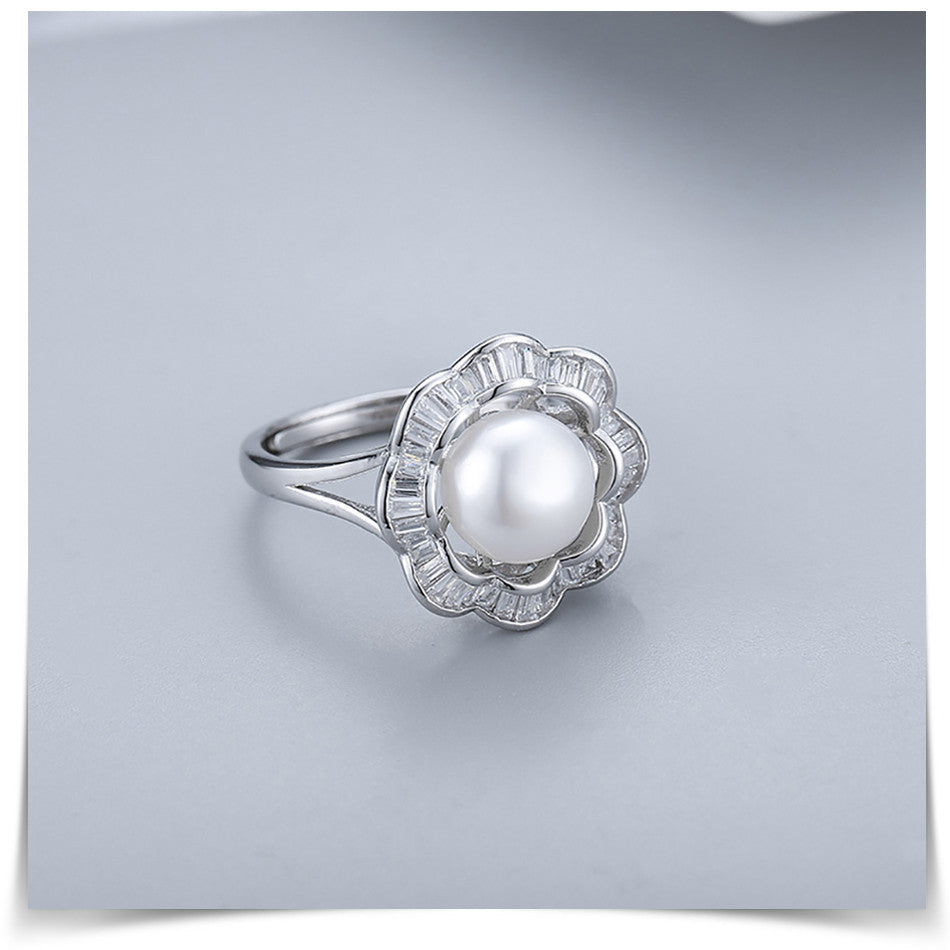 Floral Design 925 Sterling Silver Adjustable Ring