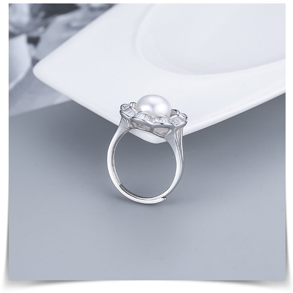 Floral Design 925 Sterling Silver Adjustable Ring