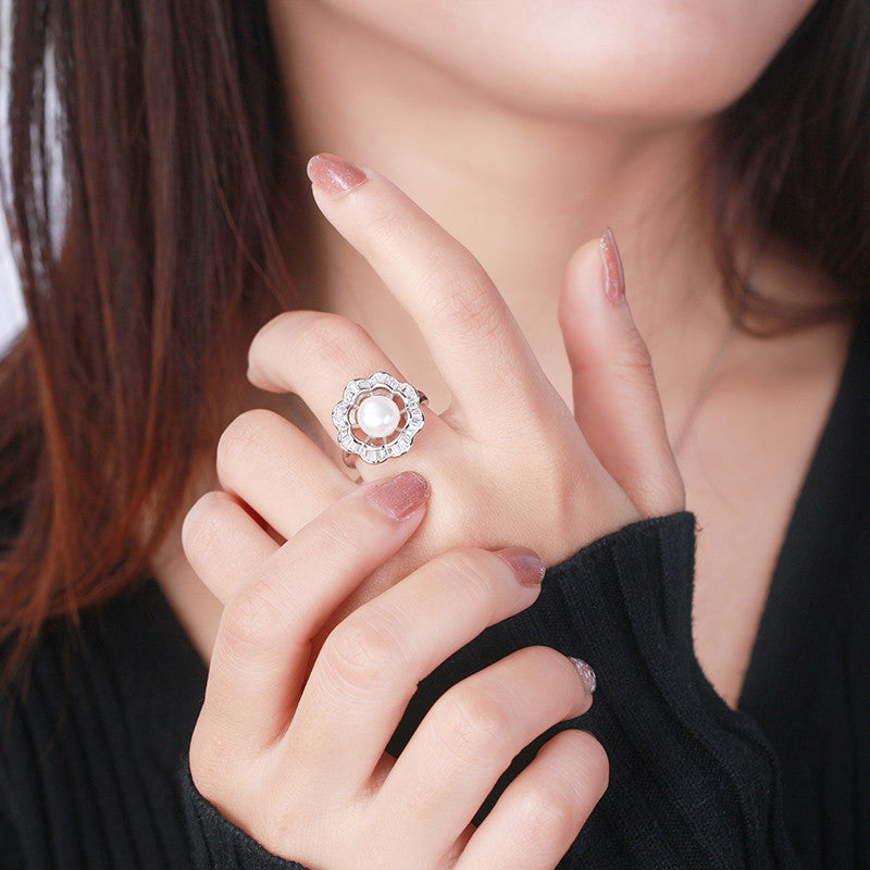 Floral Design 925 Sterling Silver Adjustable Ring