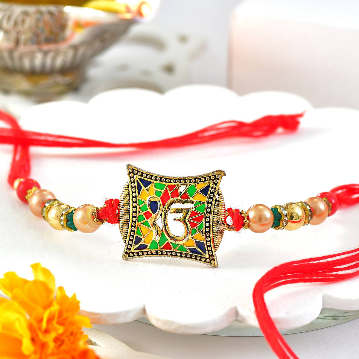 Ek Onkar Rakhi With Assorted Dryfruit Nuts