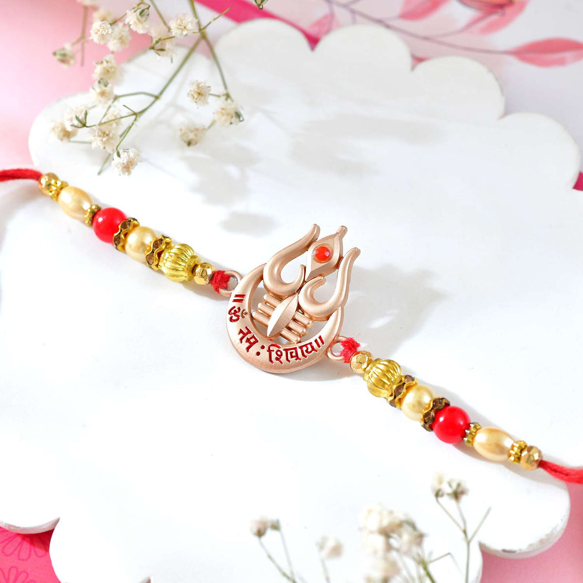 Trishul Om Rudraksha Rakhi