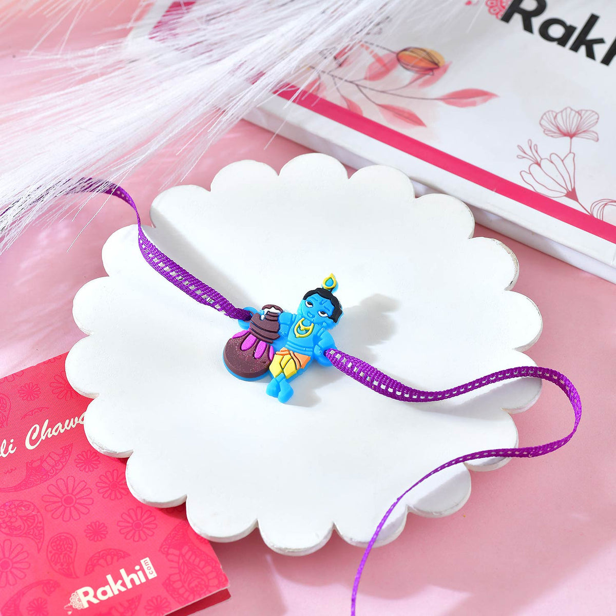 Makhan Lover Krishna Kids Rakhi for Bhai
