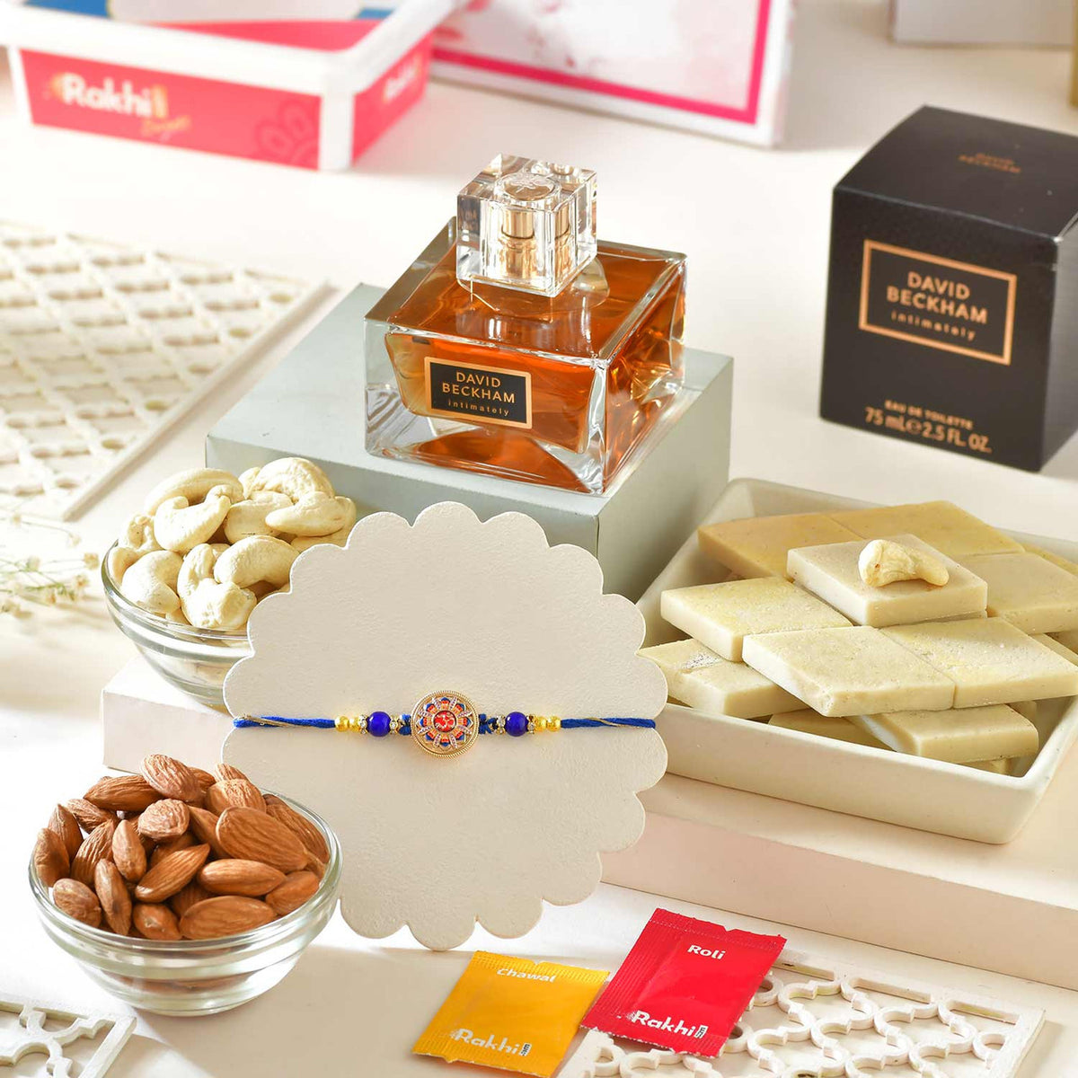 Rakhi Gift Hamper with David Beckham Men's Perfume