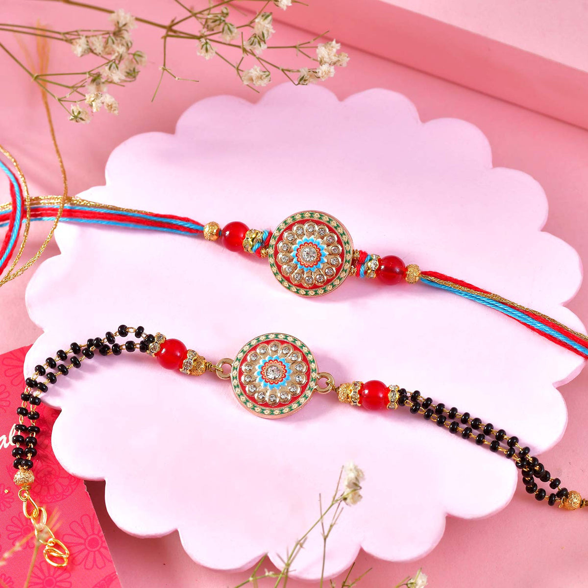 Set of Rakhi with Sweet & Chocolate Hamper