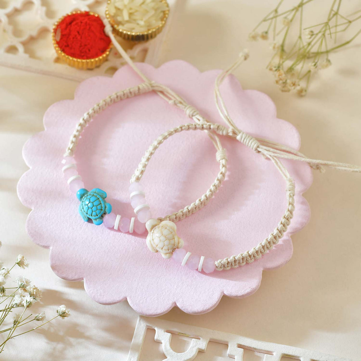 Lucky Turtle Rakhi Set