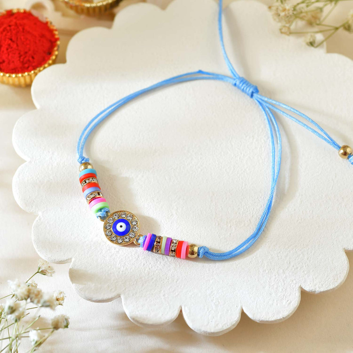 Colorful Bead Rakhi Set for Kids