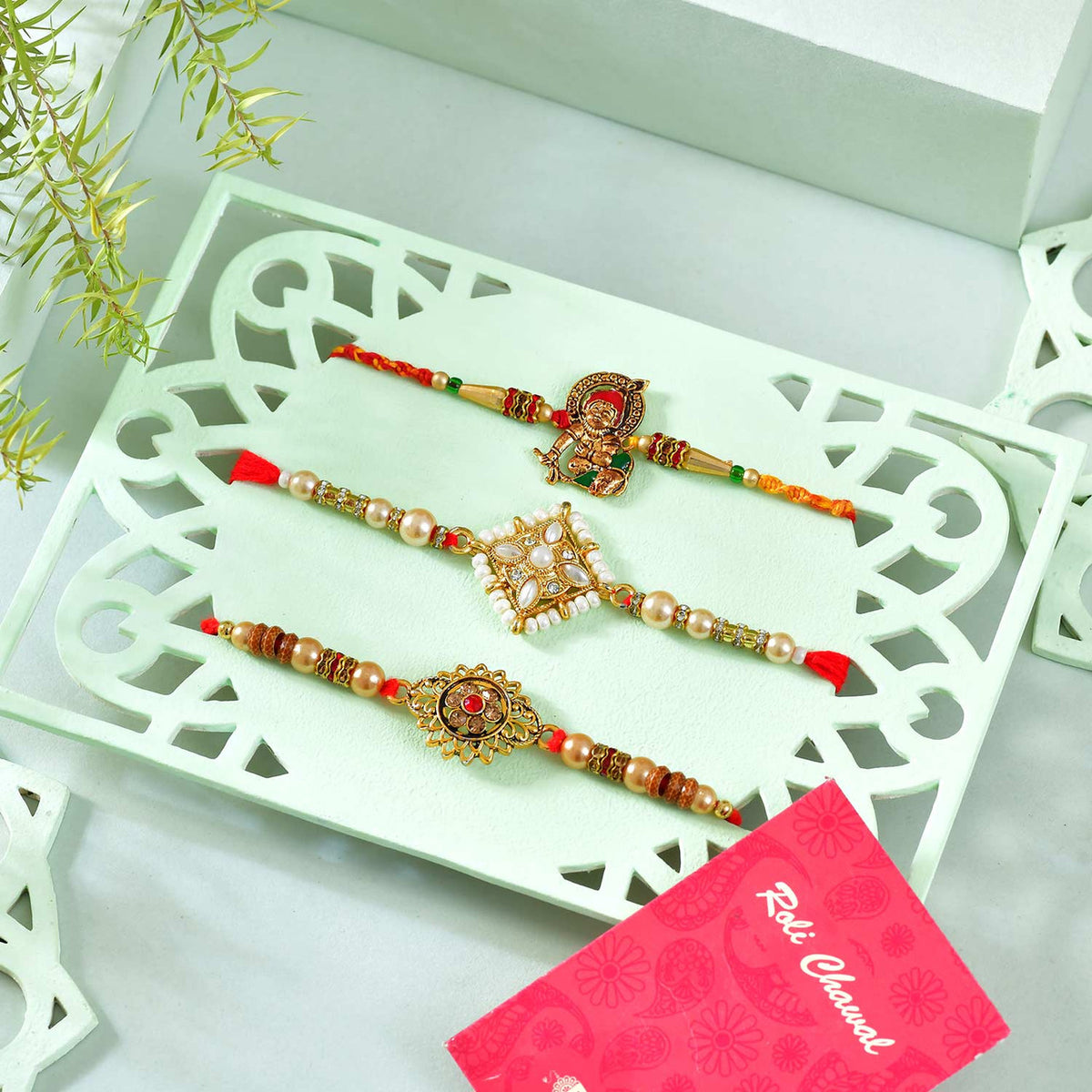 Premium Rakhi Hamper with Sweets, Dry Fruits & Chocolates