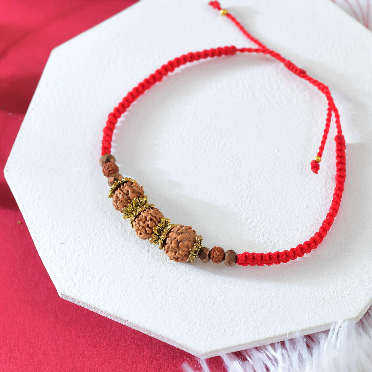 Set of 3 Premium Rudraksha Rakhi