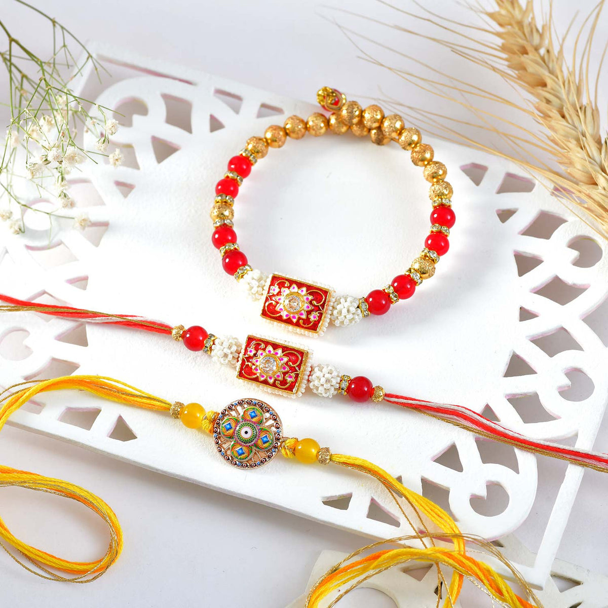 Bhaiya Bhabhi Lumba Rakhi & Designer Rakhi