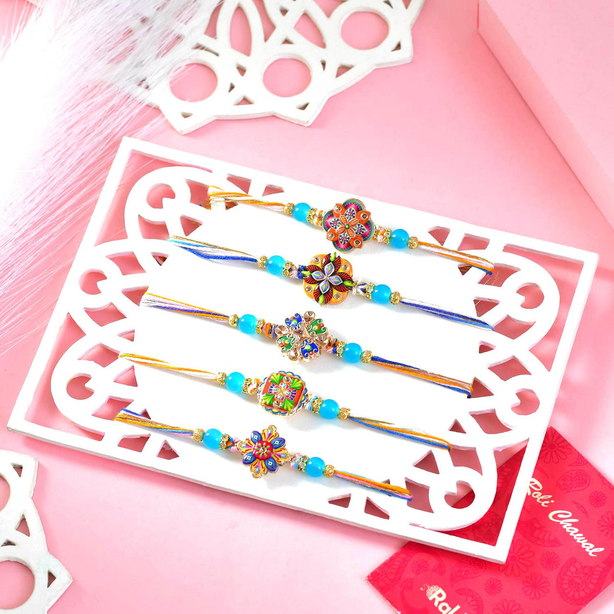 Set of 5 Rakhi Gourmet Hamper