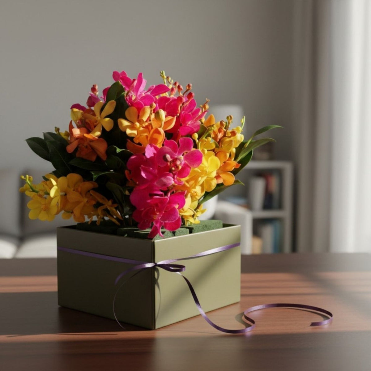 Colourful Vanda Orchid Bouquet