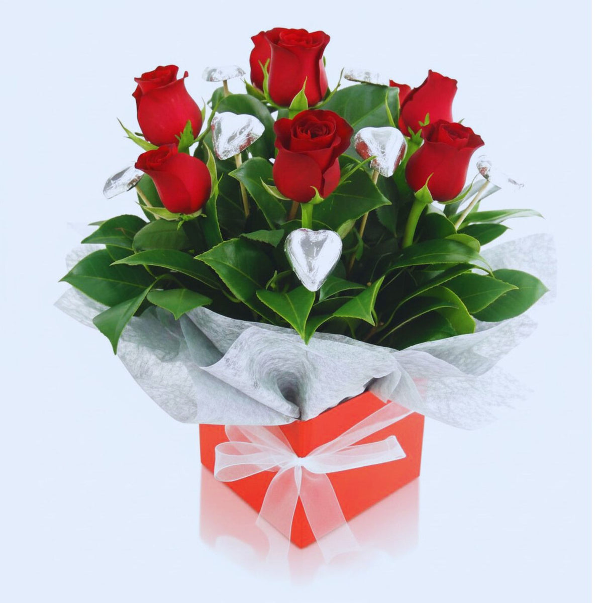 Chocolate Rose Heart Arrangement