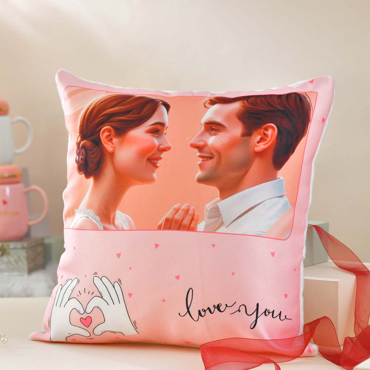 Personalized Photo Cushion With Assorted Chocolates