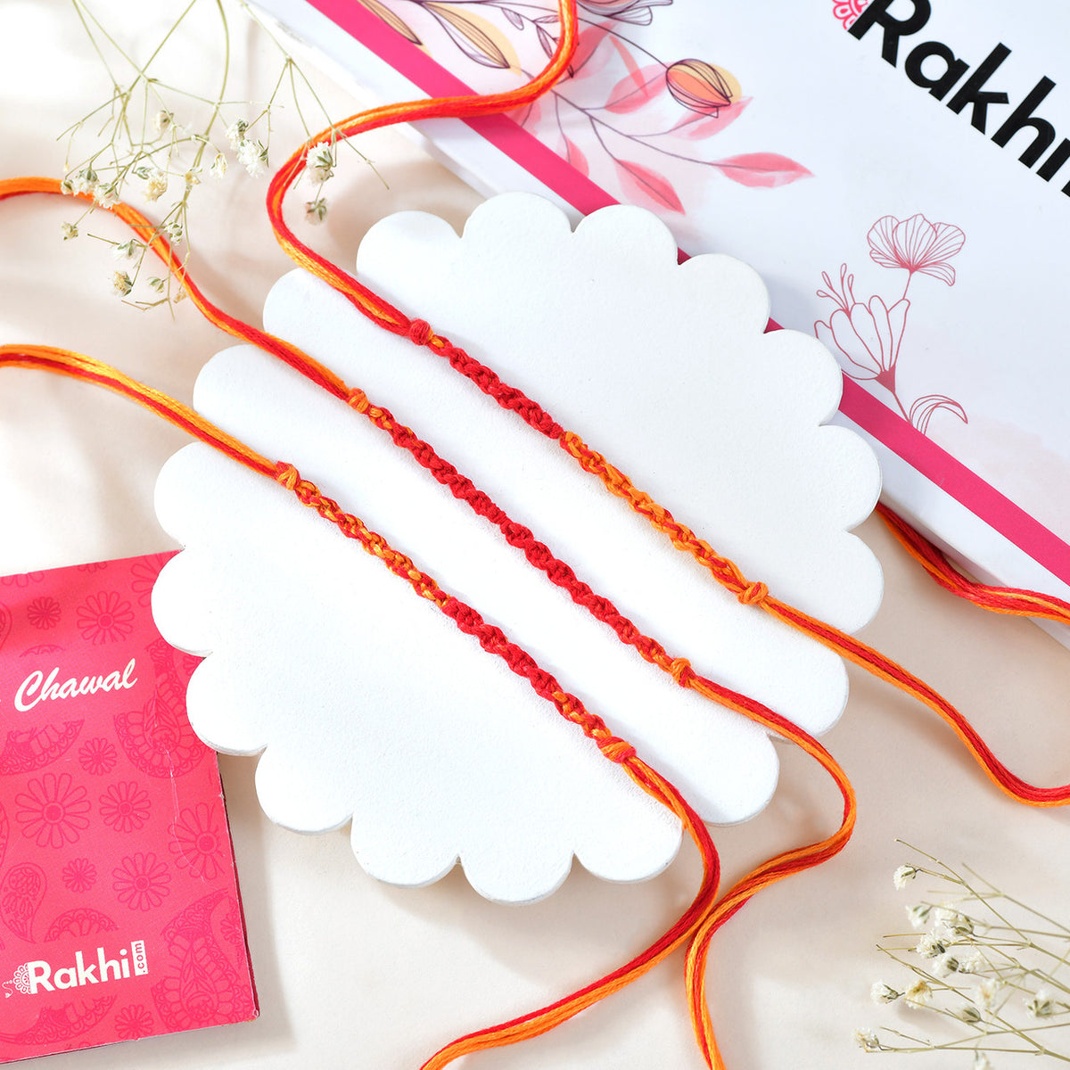 Bhaidooj Kalava Set with Tilak