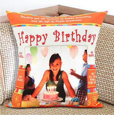 Personalized Birthday Photo Cushion