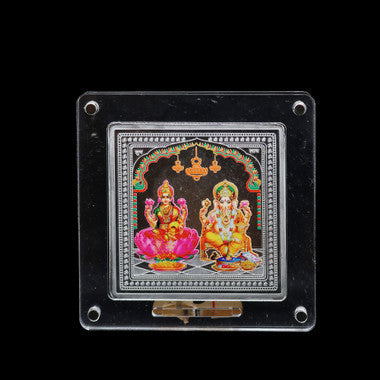 999 Silver Laxmi Ganesha Frame