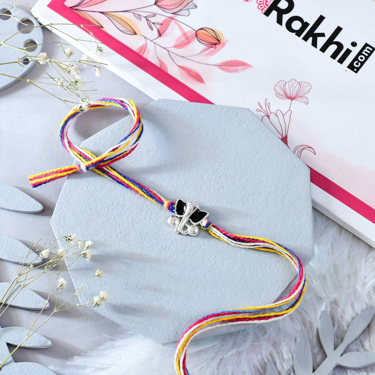 Ganesha  925 Silver Rakhi For Bhai