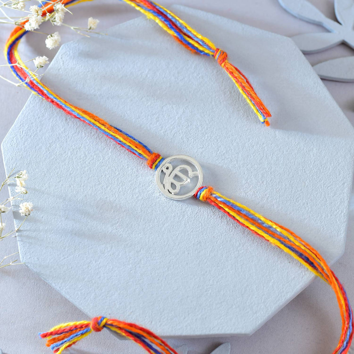 ੴ  ਰਾਖੀ(Onkar Rakhi) 925 Silver Rakhi For Bhai