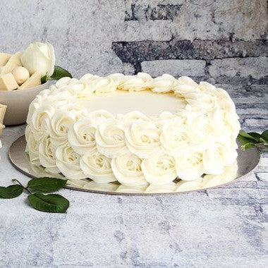 White Rose Chocolate Mud Cake
