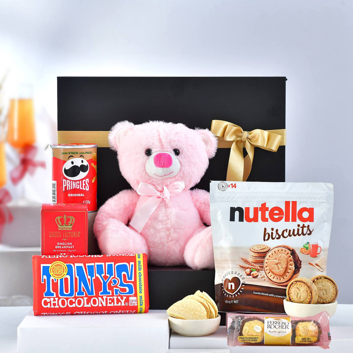 Pink Teddy & Sweet Treats Gift Box