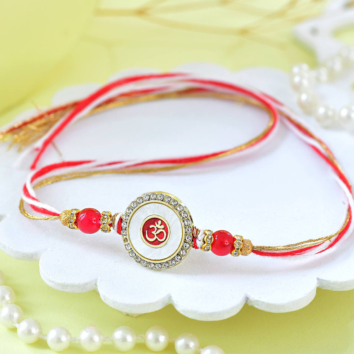 Personalized Photo Mug with Om Rakhi & Ferrero Rocher