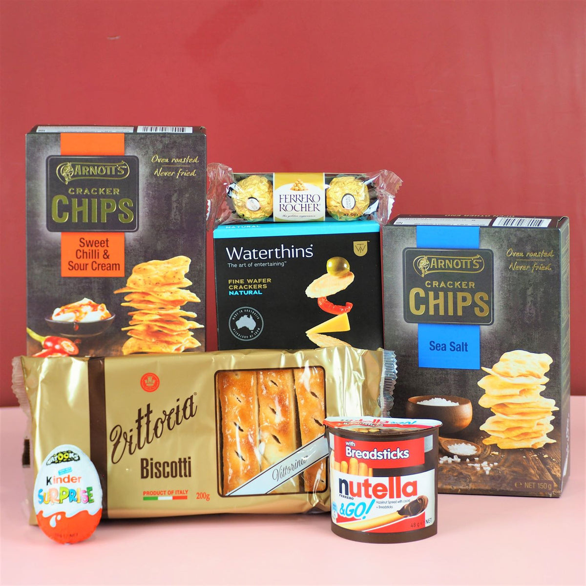 Premium Crackers, Chocolates & Biscotti Gift Hamper