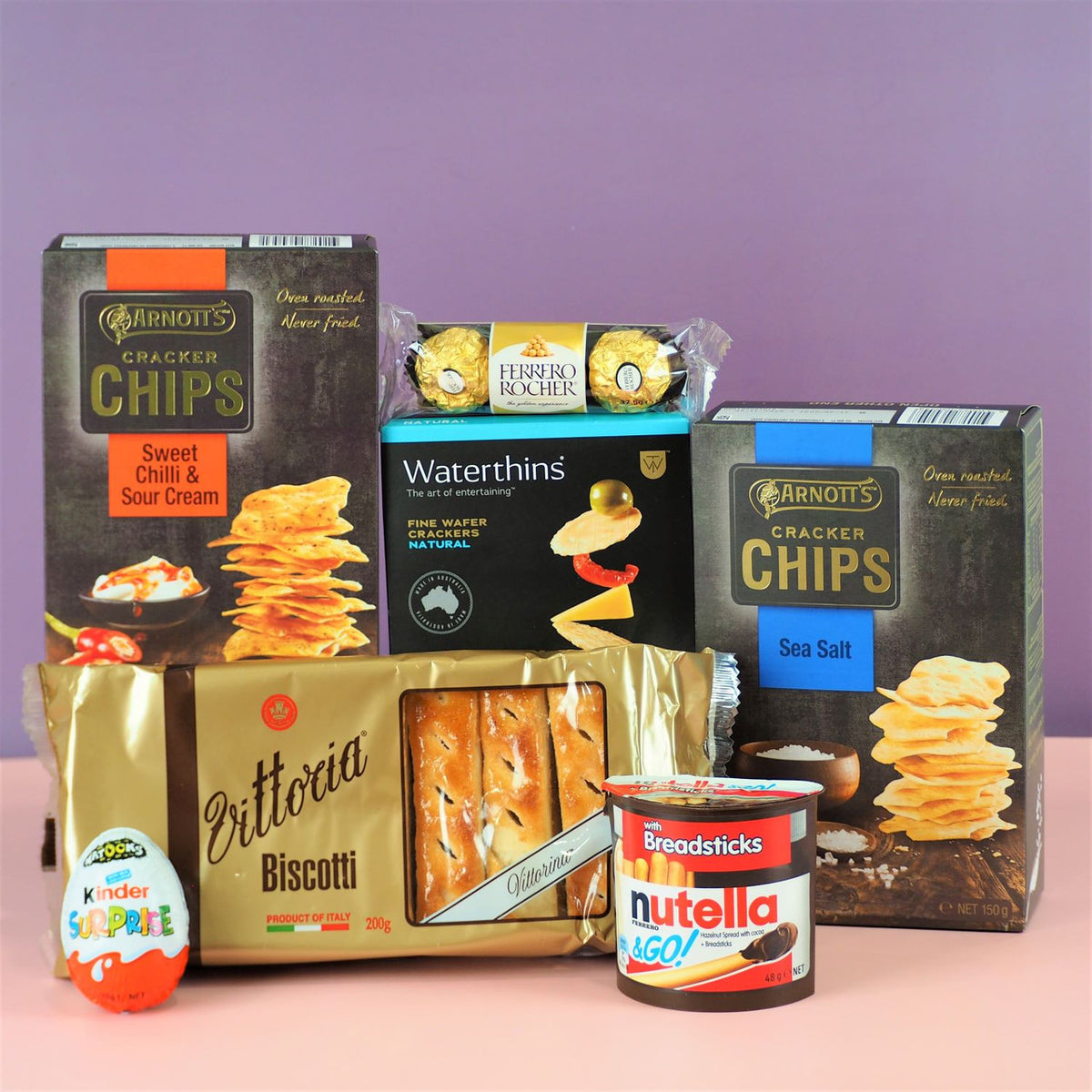 Premium Crackers, Chocolates & Biscotti Gift Hamper