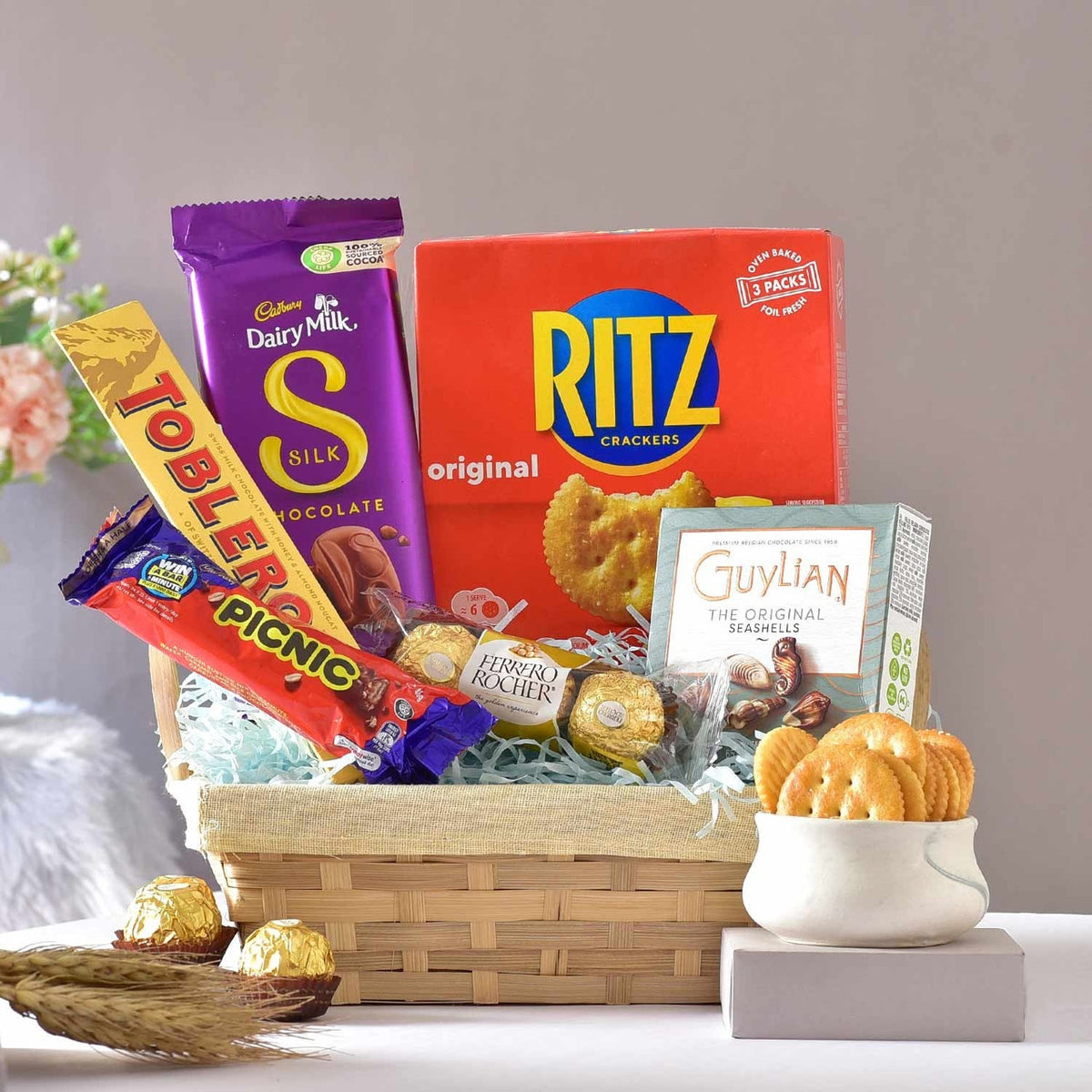 Premium Chocolate & Biscuit Gift Basket