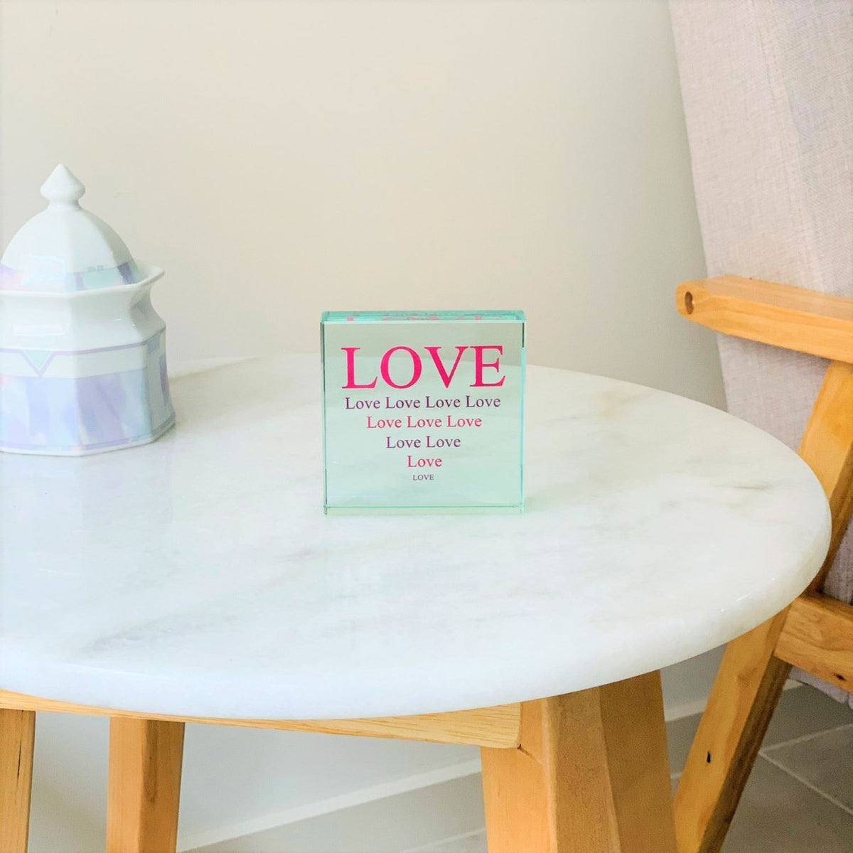 Forever Love Solid Glass Frame