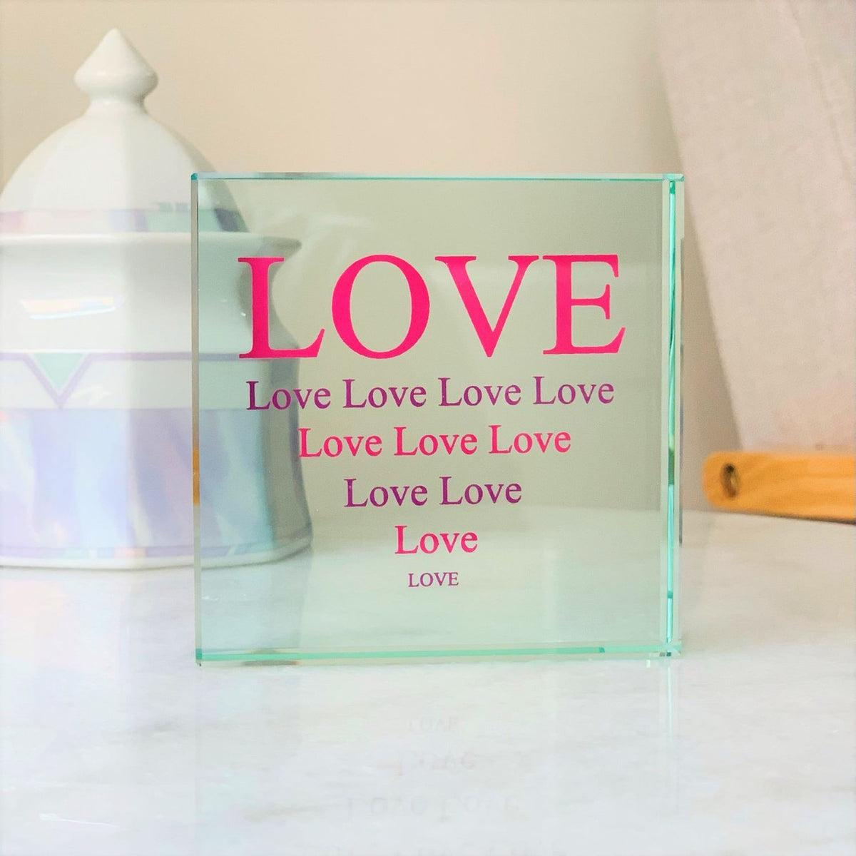Forever Love Solid Glass Frame