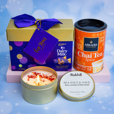 Chocolate, Chai & Aroma Candle Gift Hamper