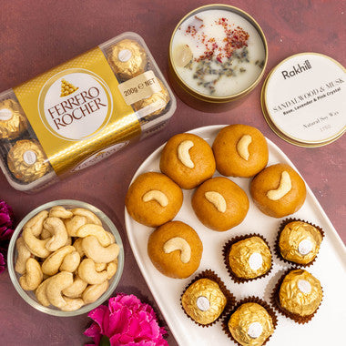 Festive Ferrero, Sweets & Candle Hamper