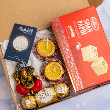 Ganpati & Laxmi Silver Diwali Hamper