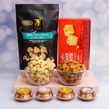 Kalash Diya & Gourmet Sweet Hamper