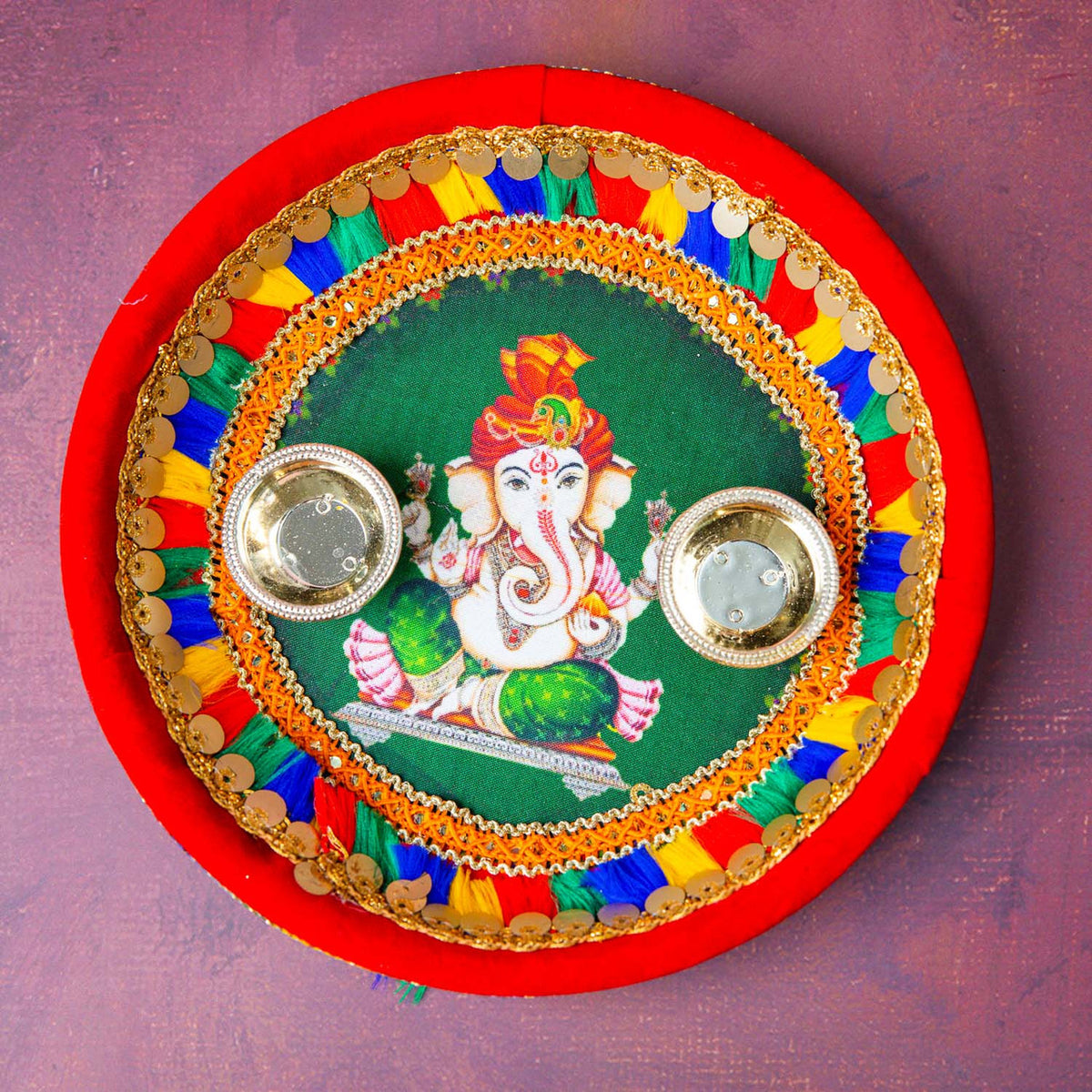 Ganesh Cotton Pooja Thali