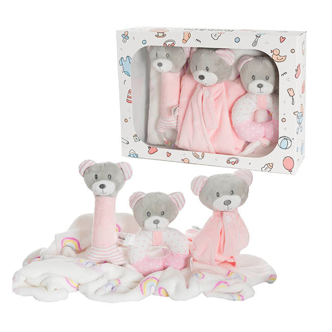 Baby Pink Plush Bear Gift Pack