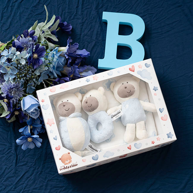 Baby Blue Plush Bear Gift Pack