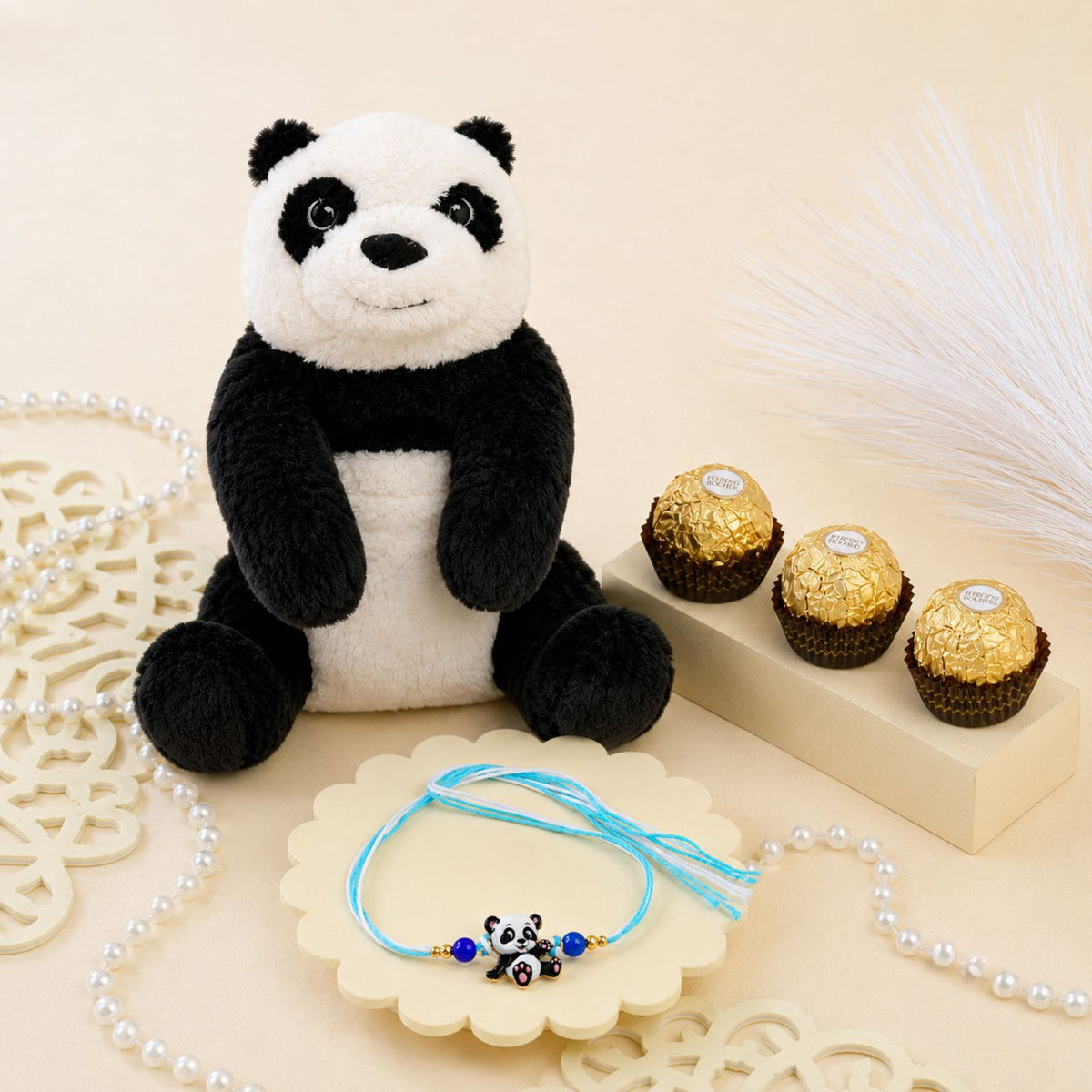 Cute Panda Rakhi Gift Combo